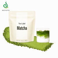 Thé vert matcha biologique USDA Grade-AAA 3A en poudre, 100 g par sachet, avec une saveur onctueuse et crémeuse pour la préparation de lattes et de boissons