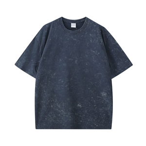 T-Shirt da Uomo Joychuang Stile Retrò Lavata e Invecchiata, 260g Pesante, Nuovo Modello con Collo Tondo, Manica Corta, Vestibilità Ampia, Asciugatura Rapida - Product Image 5