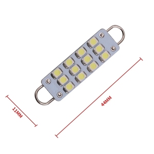 Tự động mái nguồn đèn cửa Festoon 44mm hàng hóa ánh sáng C5W 1210 <span class=keywords><strong>12SMD</strong></span> Xe Dẫn nội thất Đèn DC 12V ri GID Vòng Dome bản đồ Bóng đèn - Product Image 4