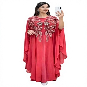 Abaya Royal Heritage Festiva Bordada con Cuentas, Diseño Exclusivo, Lujosa, Modesta, Elegante, Glamurosa, Capa Tradicional de Poliéster - Product Image 1