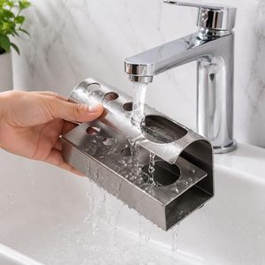Stainless Steel Bathroom Toothbrush <b>Holder</b>, <b>Toothpaste</b> <b>Holder</b> Stand, Silver - Product Image 5