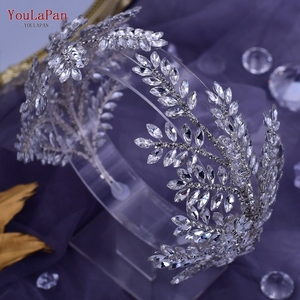 YouLaPan – couronne et diadème en cristal brillant pour femmes, accessoires pour cheveux, couvre-chef de mariée en strass, coiffe de mariage, coiffe de fête HP418 - Product Image 6