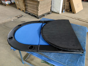 Personalizado 8-Seater 3-Fold Poker Table Top Oval-shaped para Casino & Mahjong Gambling - Product Image 5