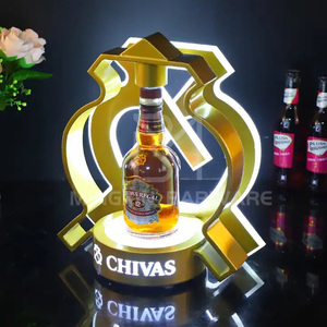 MingXin Diamond Shape Chiv Bottle Presenter Gold Finish Bottle Display - Product Image 5