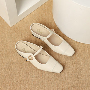 Scarpe da Donna di Lusso con Tacco <span class=keywords><strong>a</strong></span> <span class=keywords><strong>Zoccolo</strong></span>, Punta Quadrata, Stile Elegante, Comode e Traspiranti per Ufficio, Invernali - Product Image 5