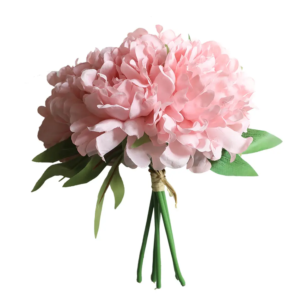 2022 Artificial Silk Flower For Home Decoration Wedding Bouquet For Bride Fake Flower Faux Living Room Peony Artificial Flower
