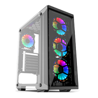 Boîtier PC 2023 ATX tour moyenne de haute qualité avec ventilateurs de refroidissement en verre boîtier OEM tour de jeu Gabinete Gamer