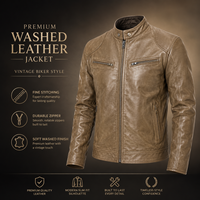 Blouson de motard en cuir vieilli personnalisé avec logo pour homme, uniforme de personnel de moto, vêtement de travail coupe-vent, manteau classique, vente en gros
