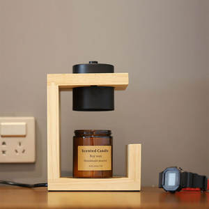 Lámpara de Vela de Bambú con Aroma de Diseño Nórdico sin Fuego, Función de Temporizador, Luz Ajustable, Silenciosa - Product Image 2