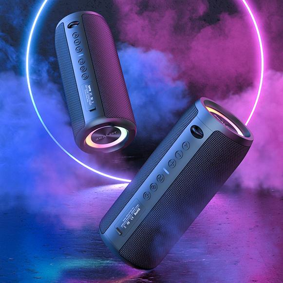 Zealot RGB BT AUX 360 Surround Sound TWS Portable Outdoor Waterproof Mini Desk PC Mobile Phone Speaker S51 Pro 30-50W APP