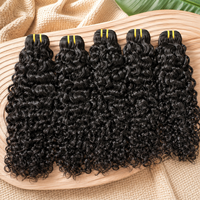 Vente en gros de mèches de cheveux humains bouclés 100% naturels vietnamiens, extensions vierges naturelles rebondissantes, cheveux bouclés bruts birmans et indiens