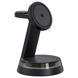 Base de Carga Magnética Plegable 3 en 1, Cargador Inalámbrico Rápido y Portátil para iPhone, Reloj y Auriculares, con Iluminación Ambiental Nocturna - Product Image 3