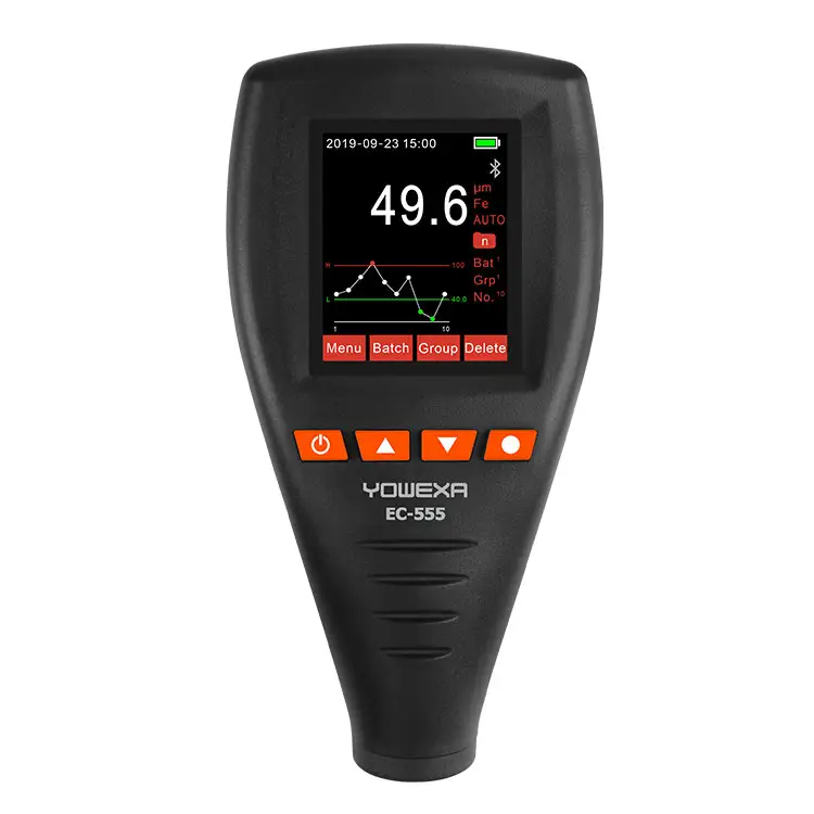 YOWEXA EC-555 2 Inch Color Screen Coating Thickness Gauge with BT and Mobile APP function