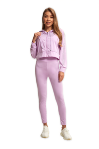 ชุดวอร์มมีฮู้ดสำหรับผู้หญิง TC200Z ซิปยาวเต็มตัว ระบายอากาศได้ดี ผลิตจากผ้าสแปนเด็กซ์และโพลีเอสเตอร์ สวมใส่สบาย สีพื้น ทรงเข้ารูป เหมาะสำหรับใส่ในช่วงฤดูใบไม้ผลิ - Product Image 1