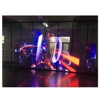 P3.91 P7.81 panneau led en verre couleur transparent affichage led intérieur