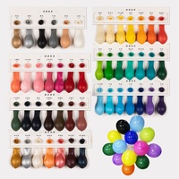 Ballons en latex de haute qualité, petits, mini, ronds, de 5 pouces, assortis, blanc, noir, bleu clair, épais, 5 pouces, 5"