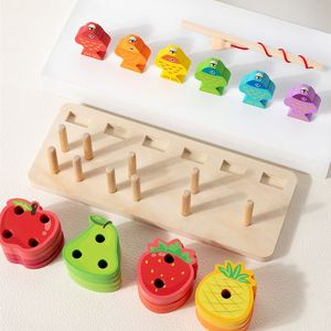 Jeu d'empilage et de tri sur le thème des fruits pour développer la motricité fine et la coordination œil-main, avec jeu de pêche pour enfants - Product Image 3