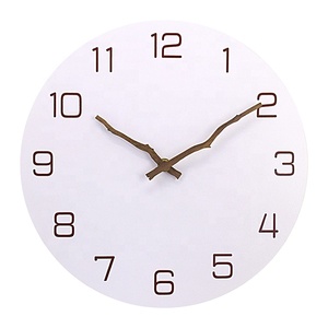 Design semplice breve rotondo silenzioso legno <span class=keywords><strong>bianco</strong></span> MDF sublimazione <span class=keywords><strong>orologio</strong></span> <span class=keywords><strong>da</strong></span> <span class=keywords><strong>parete</strong></span> - Product Image 4