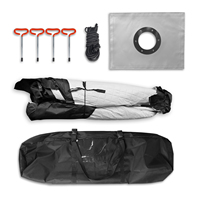 Tenda Sauna Lipat Outdoor untuk 3-4 Orang, untuk Sauna Rumah & Berkemah, Kain Oxford Tahan Lama, Fungsi Uap Basah, untuk Dijual