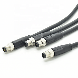 M8 kết nối cáp <span class=keywords><strong>6</strong></span> <span class=keywords><strong>pin</strong></span> IP67 không thấm nước đúc tròn hàng không thẳng nam cắm kết nối Nhà cung cấp - Product Image 5