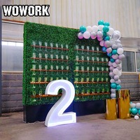 Support de fond mural WOWORK 2026 personnalisé, nouveau modèle, en métal et fer avec acrylique couleur champagne, pour décoration de mariage et événements