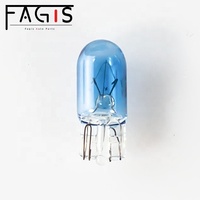 Ampoule automobile Fagis T10 12V 5W à filament bleu pour phare de voiture 1500K, ajustement universel, certifiée DOT/CE, -40°C~105°C