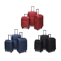 Ensemble de bagages à roulettes unisexe en Oxford, coque souple extensible, antivol, léger, avec serrure à combinaison, 20/24/28 pouces