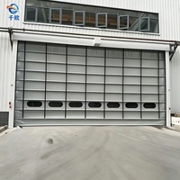 Porte à enroulement rapide automatique en acier galvanisé et PVC, design industriel pour applications d'entreposage et de stockage frigorifique