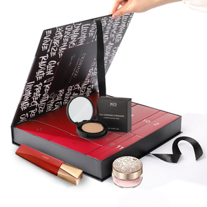 Calendario de lujo personalizado, caja de regalo de tendencia de moda negra, caja de embalaje de calendario de Adviento de cartón con maquillaje - Product Image 5