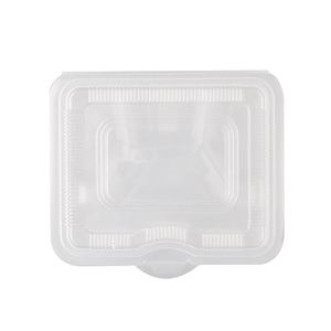Four thick lunch box with lid pp plastic transparent take-away packaging box disposable fast food box wholesale