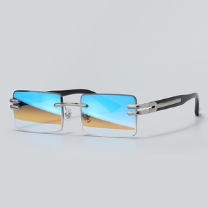 Gafas Rectangulares Sin Montura con Filtro de Luz Azul, Unisex, Ligeras, Lentes de Resina, para Todas las Formas de Rostro, Gafas Ópticas para Adultos - Product Image 4