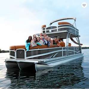 Pontones grandes de aluminio sin marco para limpieza de fiesta familiar, superficie de doble piso, con sofá, 26 pies, a la venta - Product Image 2