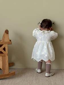 Vestito Autunnale alla Moda per Bambina, Maniche Lunghe, Tinta Unita, Dolce, in Lana, ODM, Jacquard, Stile Principessa - Product Image 5
