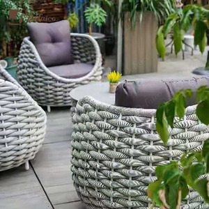 Divano da giardino circolare in lega di alluminio Premium più venduto resistente allo stampo <span class=keywords><strong>e</strong></span> confortevole per <span class=keywords><strong>balconi</strong></span> di Villa - Product Image 5