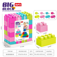 Blocs de construction géants pour enfants, jouets éducatifs classiques, créativité DIY, briques d'empilage en ABS, ensembles de blocs de construction pour les tout-petits de 12 mois et plus