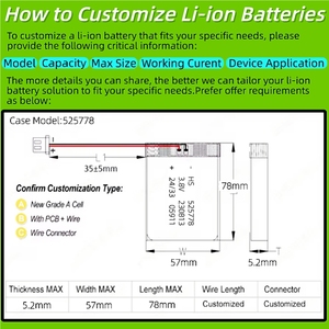 แบตเตอรี่ลิเธียมไอออน HS Semi Solid State 4.43V ชาร์จเต็ม 566075 3.86V 4565mah พร้อมการรับประกัน 12 เดือน สำหรับ EliteBook 5 - Product Image 4