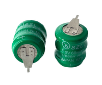 Baterai Isi Ulang 3.6V 60mAh 3.6V 60MAH Nikel Kadmium/NI-CD 2-pin
