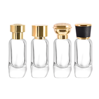 Flacon de parfum en verre de 30 ml au design unique avec bouchon, flacon en verre vide avec pulvérisateur à pompe et capuchon à sertir, étiquette personnalisée, idéal pour les cadeaux de mariage
