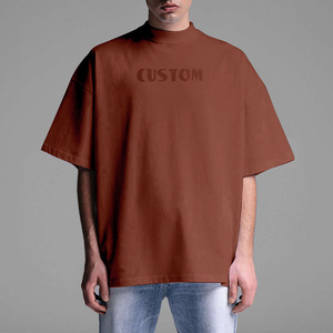 T-shirt Boxy en Coton Lourd 260 g/m² de Luxe pour Hommes – T-shirt Vierge Oversize Uni pour Hommes - Product Image 3