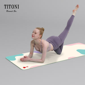 <span class=keywords><strong>TITONI</strong></span> tapis d'exercice Extra Large 5mm 6mm tapis de Yoga en cuir PU caoutchouc naturel avec matériau certifié sangle de transport gratuite incluse - Product Image 3