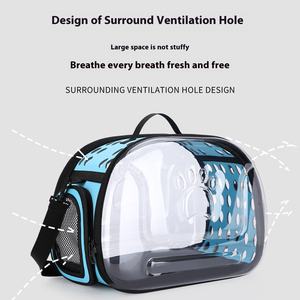 Nuevo portador de viaje para mascotas, diseño poroso, lado suave, plegable, portátil, EVA, bolsa para gatos con ventanas de malla, bolsa para jaula para mascotas - Product Image 3