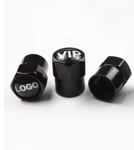 Tappi Valvola Esagonali Colorati in Acciaio Inossidabile per Cerchioni Auto Moto Bici con Logo Personalizzato Facile Installazione - Product Image 1
