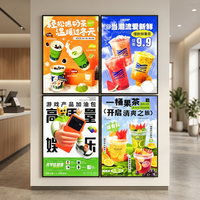 Cadre d'affichage lumineux pour vitrine A1/A2/A3/A4 en aluminium, ultra-fin, avec éclairage LED pour publicité