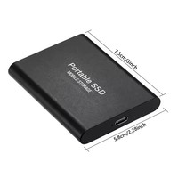 SSD Portatile OEM ad Alta Velocità da 2TB USB 3.1, Nuovo Disco Rigido Esterno Mobile per Applicazioni Desktop