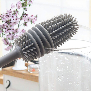 Ánh nắng mặt trời thân thiện với môi Silicone làm sạch món ăn bàn chải và nhà vệ sinh giống cây chổi với thiết kế tay hộp đóng gói xà phòng cho sàn xe - Product Image 2