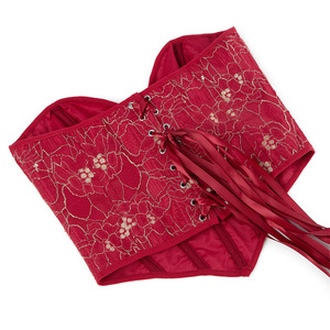 Top corsetto a bustino senza spalline da donna con tubicino stossato in pizzo con stampa floreale - Product Image 4