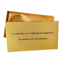 Loupe de poche personnalisée 30X avec 12 LED, idéale pour la lecture, l'inspection des pièces de monnaie et des bijoux pour les seniors