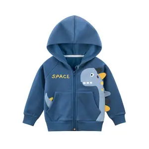Factory Direct Sales Toddler Jacket High Quality Thickened Windproof Coats 2023 New Dinosaur Design Coat For 3-8 Years Old Kids