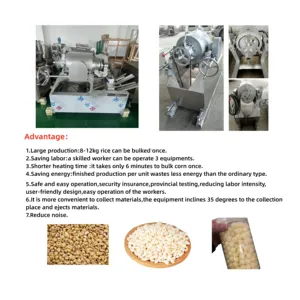 Fsd-Luchtstroom Puffer Machine Voor Andere Snack Industrie Machines/Rijst Snoep