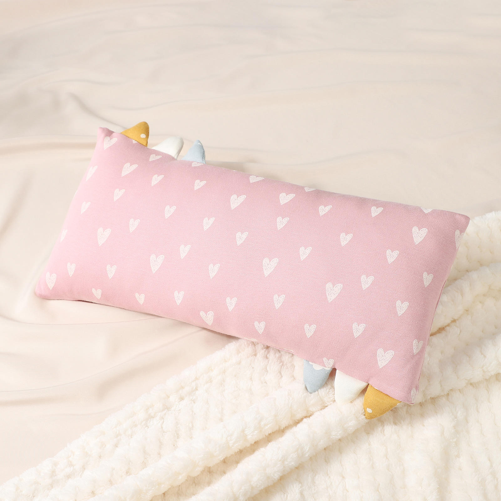 หัวใจใหญ่สีชมพูพีช